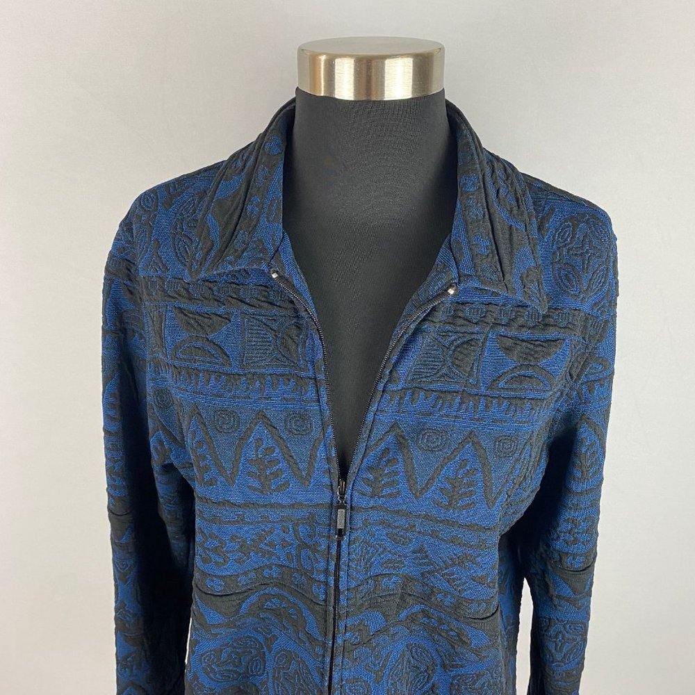 Chico’s Design 1 Patterned Collared Zip Up Jacket - image 4